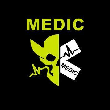 Шеврон &laquo;Медик&raquo; MEDIC з черепом, військовий патч на липучці ШБ0013 фото
